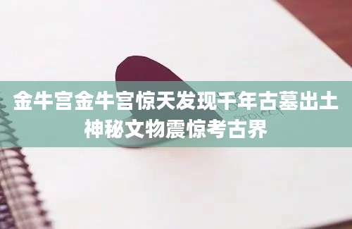 金牛宫金牛宫惊天发现千年古墓出土神秘文物震惊考古界