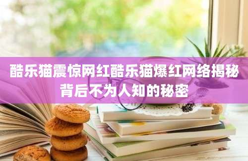 酷乐猫震惊网红酷乐猫爆红网络揭秘背后不为人知的秘密