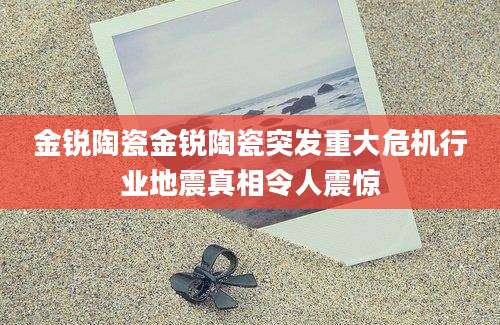 金锐陶瓷金锐陶瓷突发重大危机行业地震真相令人震惊