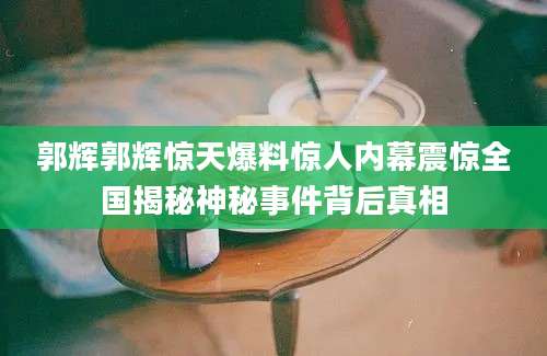 郭辉郭辉惊天爆料惊人内幕震惊全国揭秘神秘事件背后真相