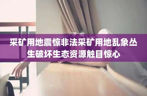采矿用地震惊非法采矿用地乱象丛生破坏生态资源触目惊心