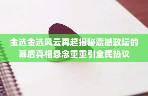 金选金选风云再起揭秘震撼政坛的幕后真相悬念重重引全民热议