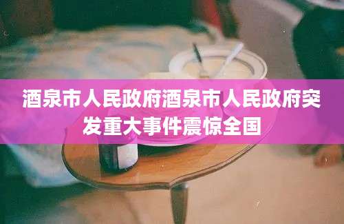 酒泉市人民政府酒泉市人民政府突发重大事件震惊全国