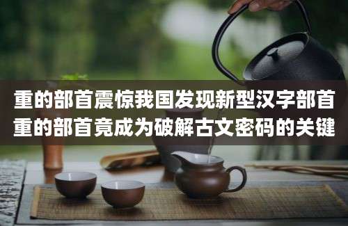 重的部首震惊我国发现新型汉字部首重的部首竟成为破解古文密码的关键