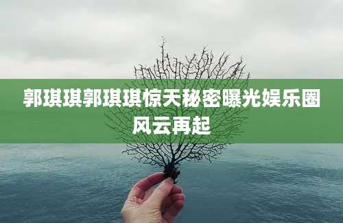 郭琪琪郭琪琪惊天秘密曝光娱乐圈风云再起