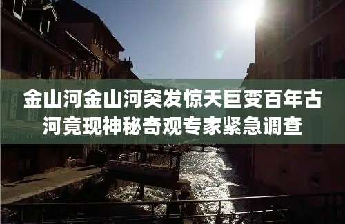 金山河金山河突发惊天巨变百年古河竟现神秘奇观专家紧急调查