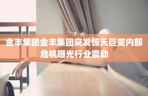金丰集团金丰集团突发惊天巨变内部危机曝光行业震动