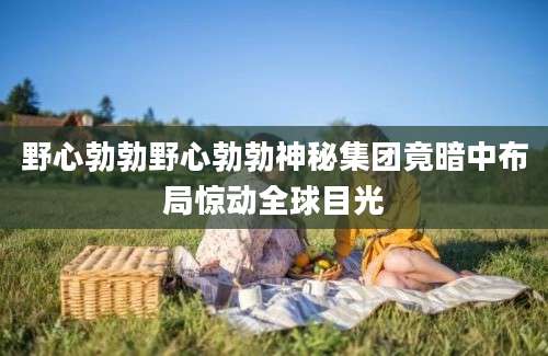 野心勃勃野心勃勃神秘集团竟暗中布局惊动全球目光