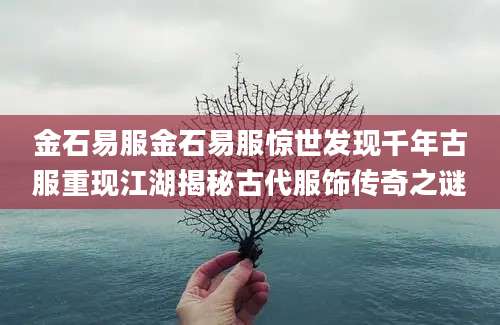 金石易服金石易服惊世发现千年古服重现江湖揭秘古代服饰传奇之谜