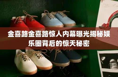 金喜路金喜路惊人内幕曝光揭秘娱乐圈背后的惊天秘密