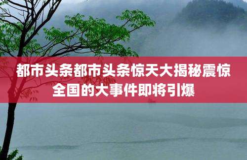都市头条都市头条惊天大揭秘震惊全国的大事件即将引爆