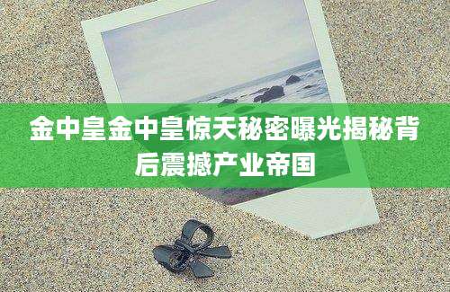 金中皇金中皇惊天秘密曝光揭秘背后震撼产业帝国