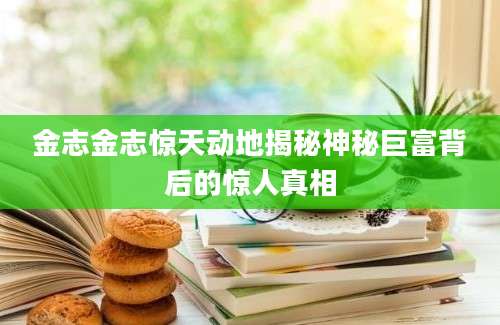 金志金志惊天动地揭秘神秘巨富背后的惊人真相