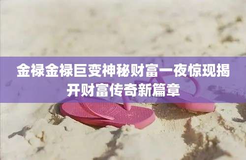 金禄金禄巨变神秘财富一夜惊现揭开财富传奇新篇章