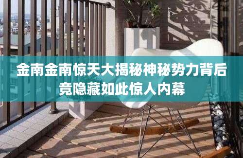 金南金南惊天大揭秘神秘势力背后竟隐藏如此惊人内幕