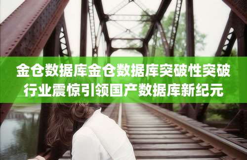 金仓数据库金仓数据库突破性突破行业震惊引领国产数据库新纪元