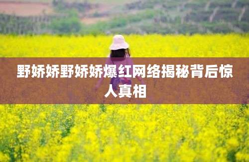 野娇娇野娇娇爆红网络揭秘背后惊人真相