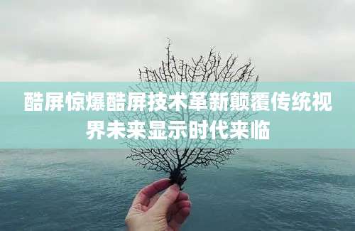 酷屏惊爆酷屏技术革新颠覆传统视界未来显示时代来临