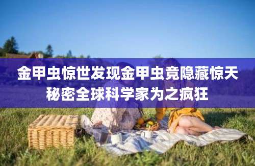 金甲虫惊世发现金甲虫竟隐藏惊天秘密全球科学家为之疯狂