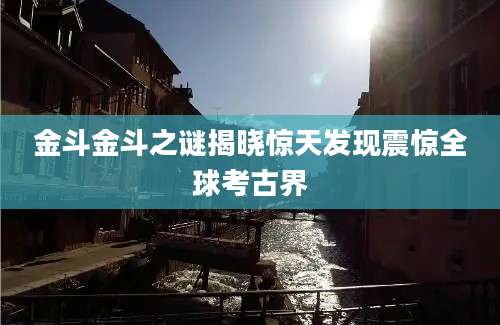 金斗金斗之谜揭晓惊天发现震惊全球考古界
