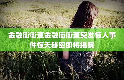 金融街街道金融街街道突发惊人事件惊天秘密即将揭晓