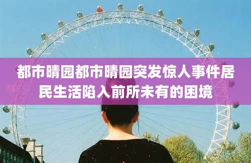 都市晴园都市晴园突发惊人事件居民生活陷入前所未有的困境