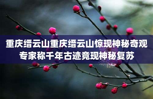 重庆缙云山重庆缙云山惊现神秘奇观专家称千年古迹竟现神秘复苏