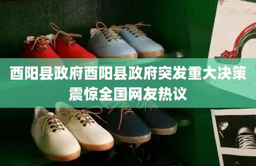 酉阳县政府酉阳县政府突发重大决策震惊全国网友热议