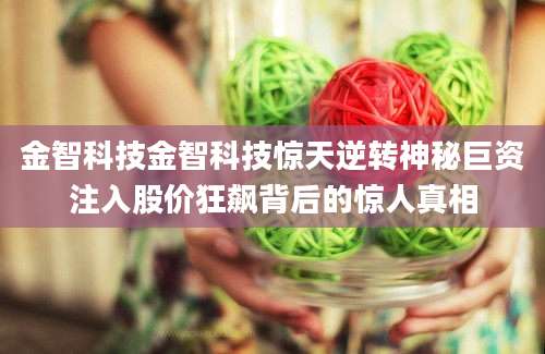 金智科技金智科技惊天逆转神秘巨资注入股价狂飙背后的惊人真相