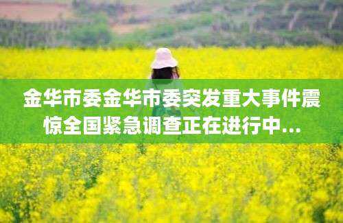 金华市委金华市委突发重大事件震惊全国紧急调查正在进行中...