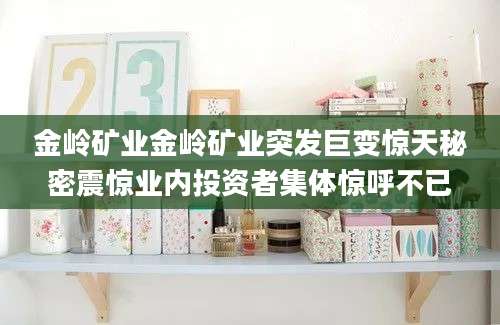金岭矿业金岭矿业突发巨变惊天秘密震惊业内投资者集体惊呼不已