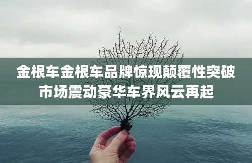 金根车金根车品牌惊现颠覆性突破市场震动豪华车界风云再起