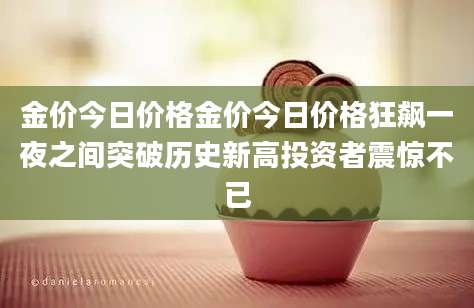 金价今日价格金价今日价格狂飙一夜之间突破历史新高投资者震惊不已