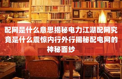 配网是什么意思揭秘电力江湖配网究竟是什么震惊内行外行揭秘配电网的神秘面纱