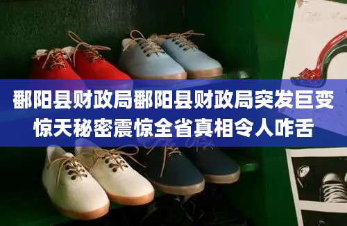 鄱阳县财政局鄱阳县财政局突发巨变惊天秘密震惊全省真相令人咋舌