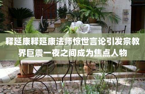 释延康释延康法师惊世言论引发宗教界巨震一夜之间成为焦点人物