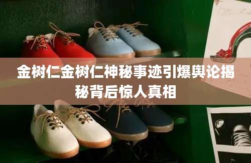 金树仁金树仁神秘事迹引爆舆论揭秘背后惊人真相
