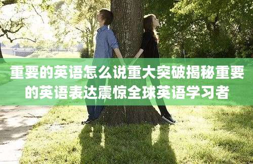 重要的英语怎么说重大突破揭秘重要的英语表达震惊全球英语学习者