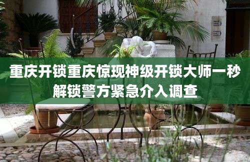 重庆开锁重庆惊现神级开锁大师一秒解锁警方紧急介入调查
