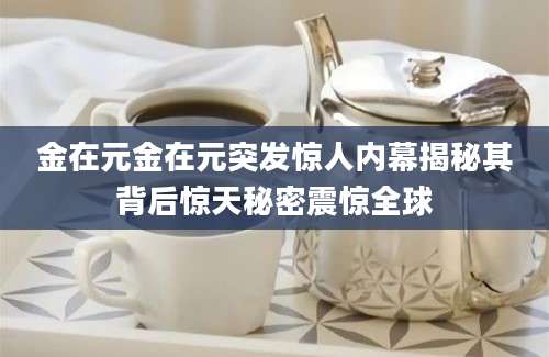 金在元金在元突发惊人内幕揭秘其背后惊天秘密震惊全球