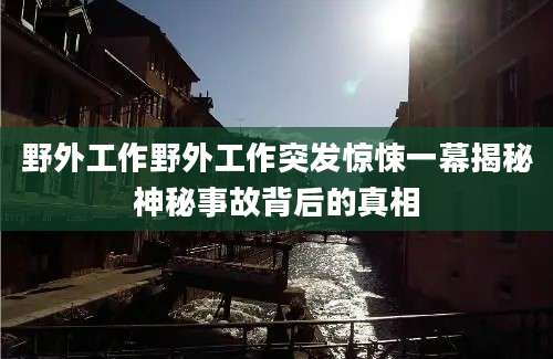 野外工作野外工作突发惊悚一幕揭秘神秘事故背后的真相