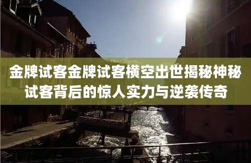 金牌试客金牌试客横空出世揭秘神秘试客背后的惊人实力与逆袭传奇