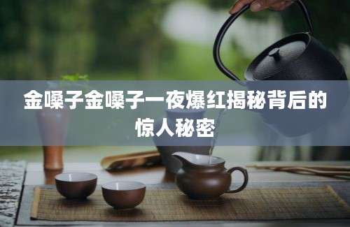 金嗓子金嗓子一夜爆红揭秘背后的惊人秘密