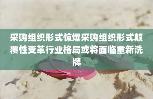 采购组织形式惊爆采购组织形式颠覆性变革行业格局或将面临重新洗牌