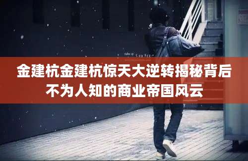 金建杭金建杭惊天大逆转揭秘背后不为人知的商业帝国风云