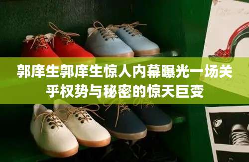 郭庠生郭庠生惊人内幕曝光一场关乎权势与秘密的惊天巨变