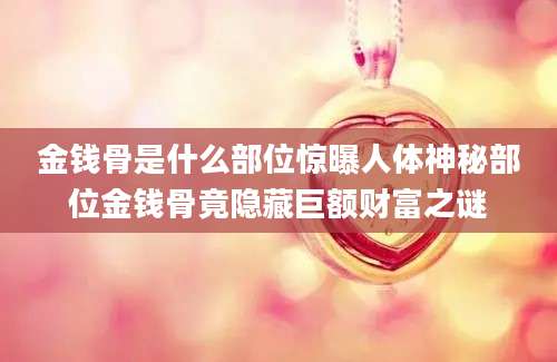 金钱骨是什么部位惊曝人体神秘部位金钱骨竟隐藏巨额财富之谜