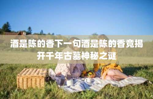 酒是陈的香下一句酒是陈的香竟揭开千年古墓神秘之谜
