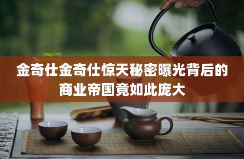 金奇仕金奇仕惊天秘密曝光背后的商业帝国竟如此庞大