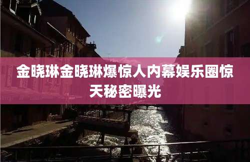 金晓琳金晓琳爆惊人内幕娱乐圈惊天秘密曝光